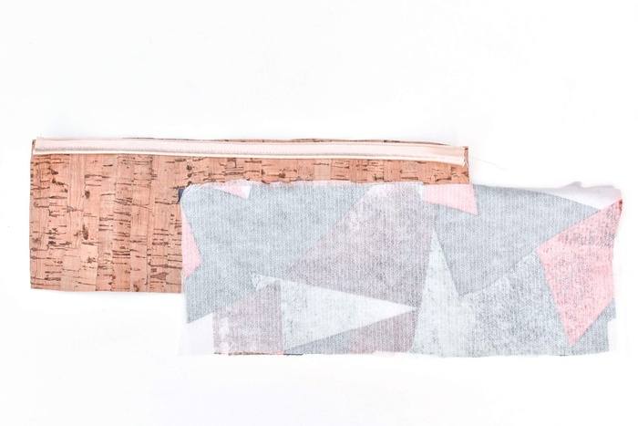 making a pouch with fusible interfacing